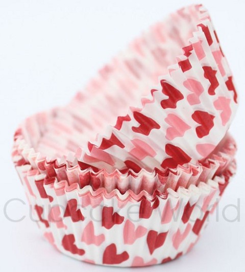 ROBERT GORDON TWO HEARTS CRINKLE CUPCAKE MUFFIN PATTY CASES x50 ROBERT GORDON TWO HEARTS CRINKLE CUPCAKE MUFFIN PATTY CASES x50